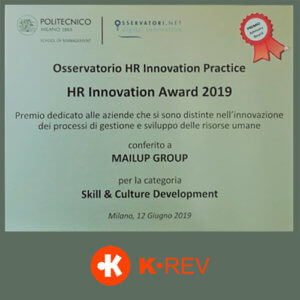 K.REV premio MailUp 2019